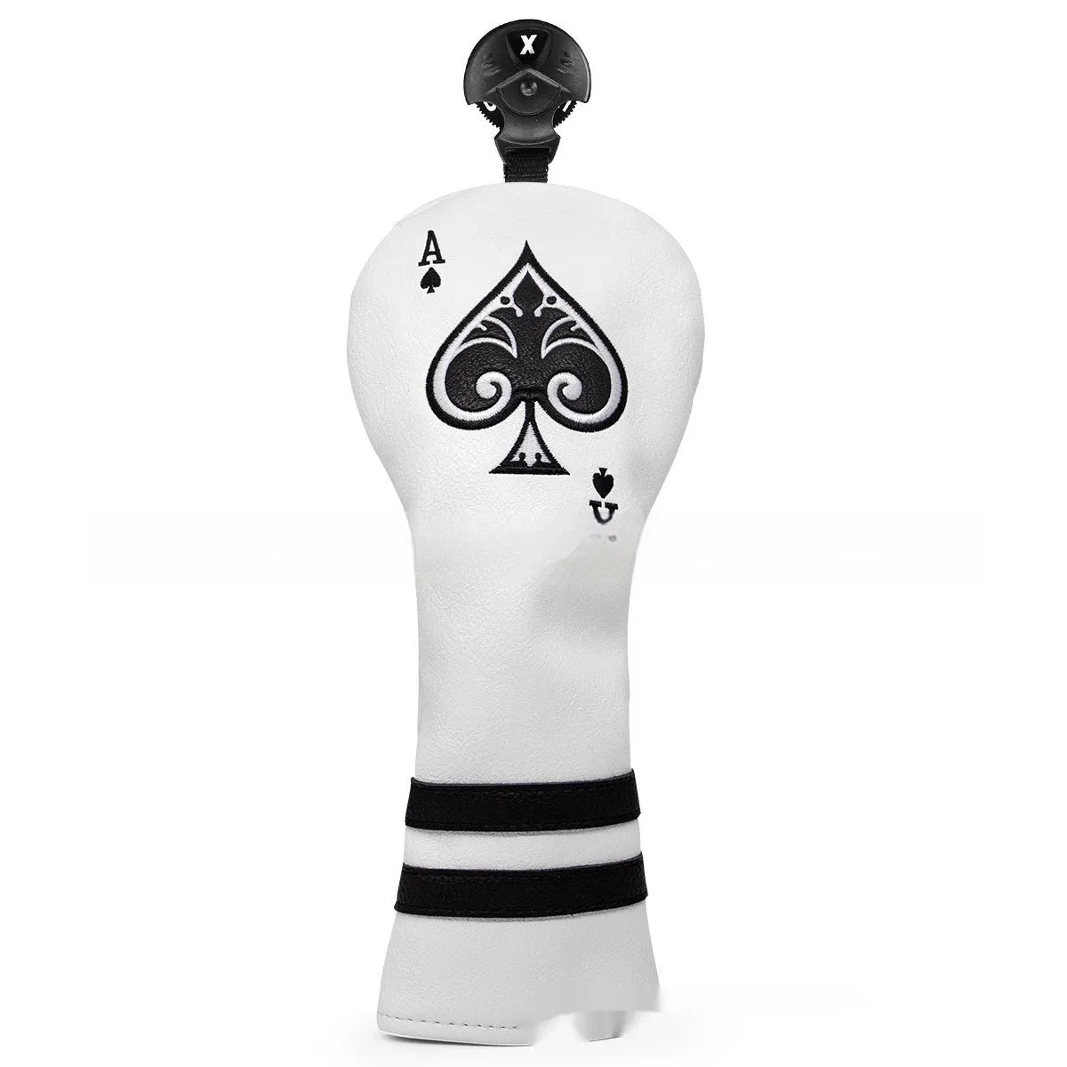 Flexible PU golf putter sleeve protector shown in one of three available colours.