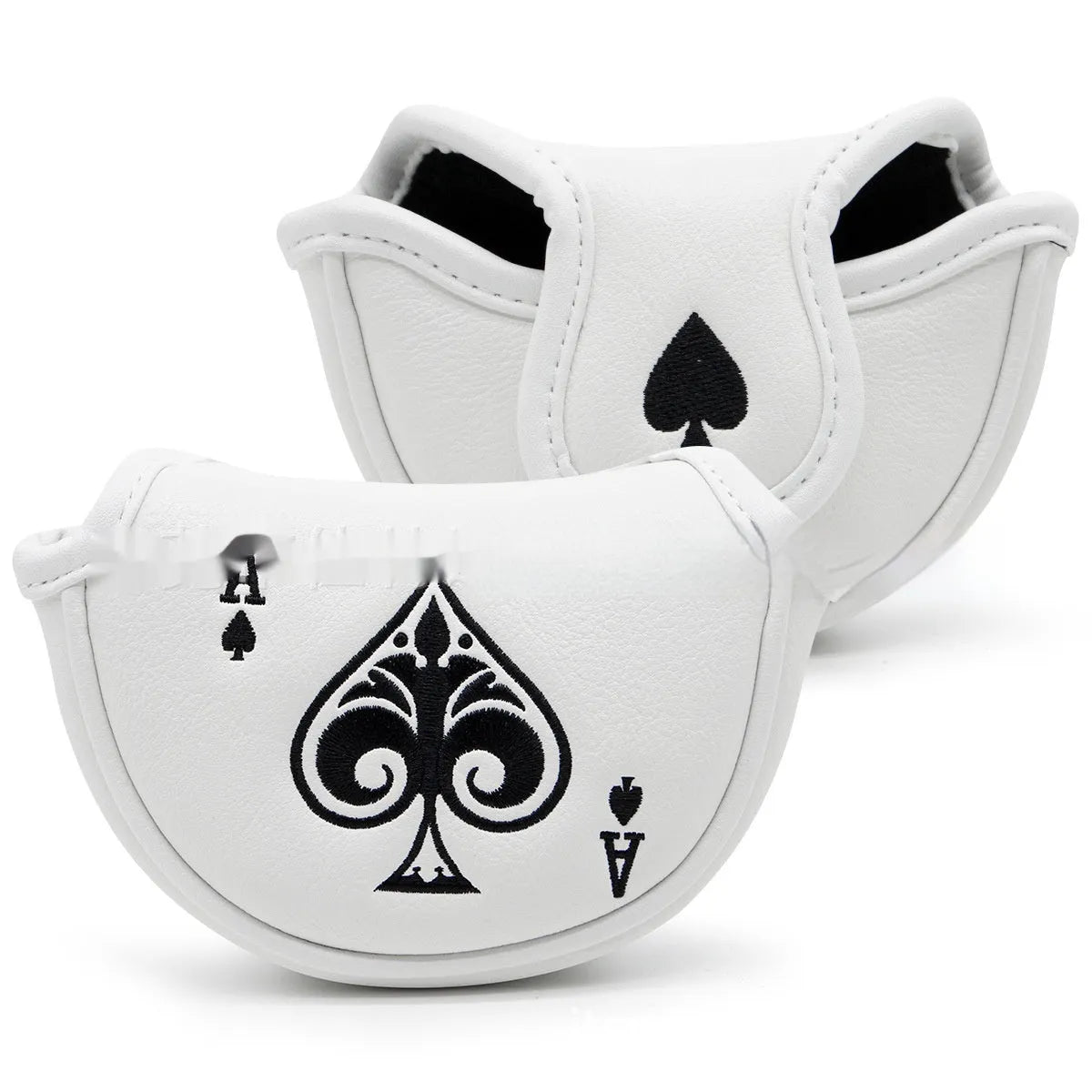 Flexible PU golf putter sleeve protector shown in one of three available colours.