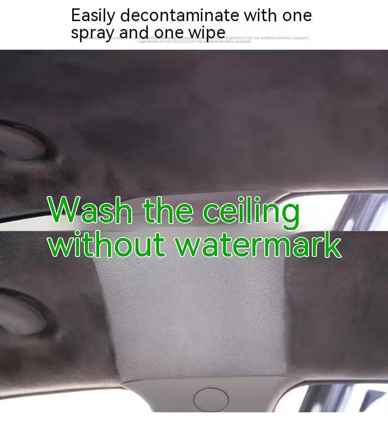 UL ultrasonic fabric roof foam decontamination cleaner bottle with sponge wipe and towel accessories