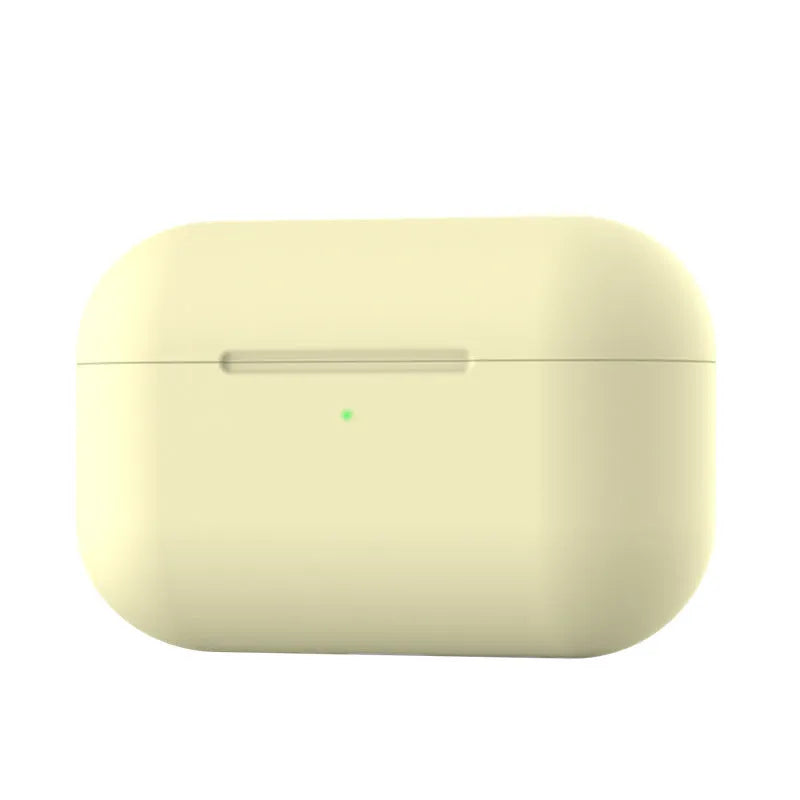 Soft silicone protective cover for AirPods Pro wireless headphones shown in multiple colour options.