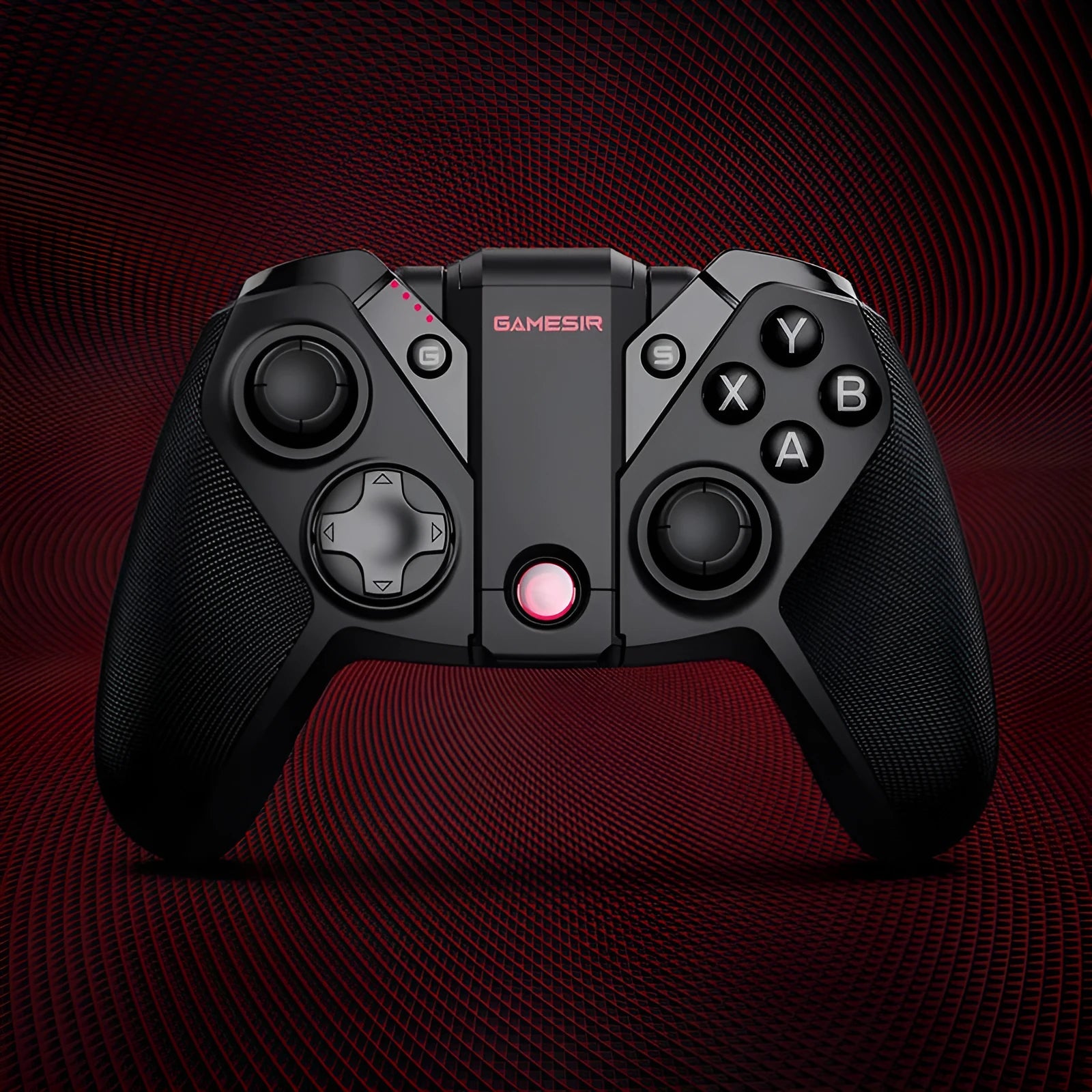 Black Gaishi wireless game controller with a textured chicken eggshell grip pattern on the handles.