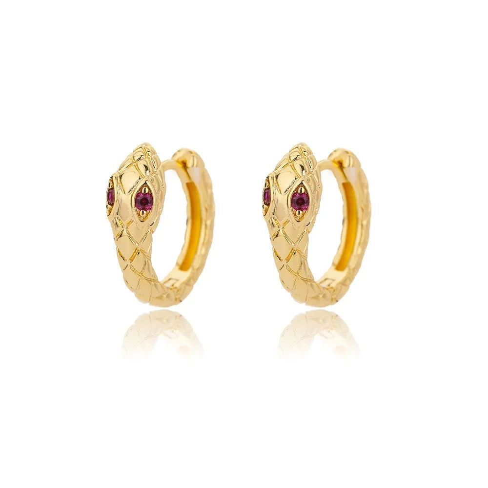 Women's copper butterfly earrings with heart and star geometric details in various colours.