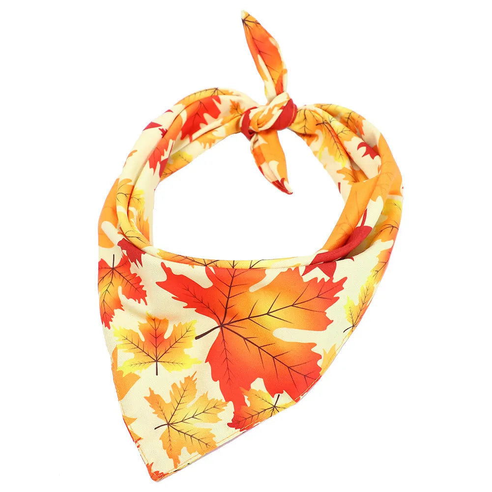 Turkey Thanksgiving pet saliva cloth bandana neck scarf for dogs and cats 48x48x70cm