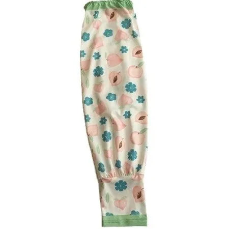 Ice silk oversleeve gloves in floral printed designs for sun protection coverage