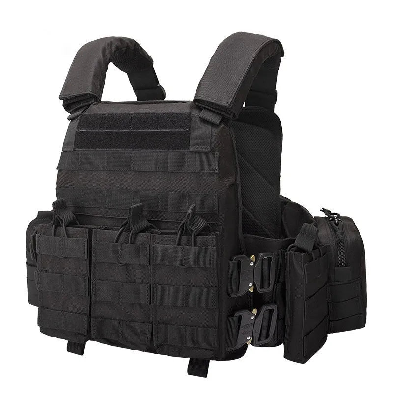 Men's camouflage polyester tactical vest for outdoor training and shooting sports