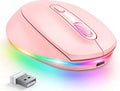 24g wireless rechargeable ergonomic mouse in colour CP008557 next to its USB charging cable