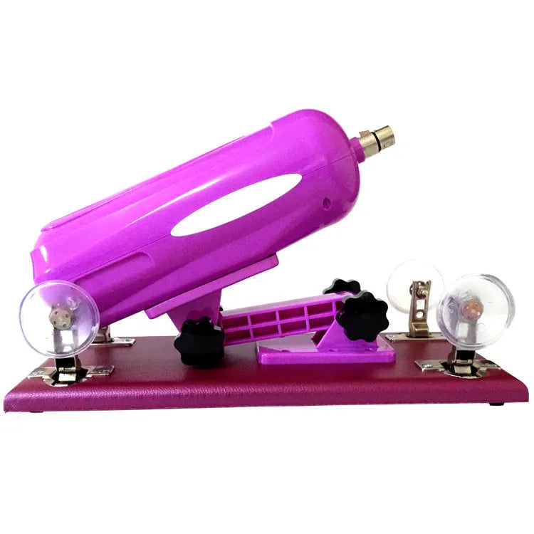 Bobb women's automatic telescopic thrusting sex toy in purple, black, or pink colours.
