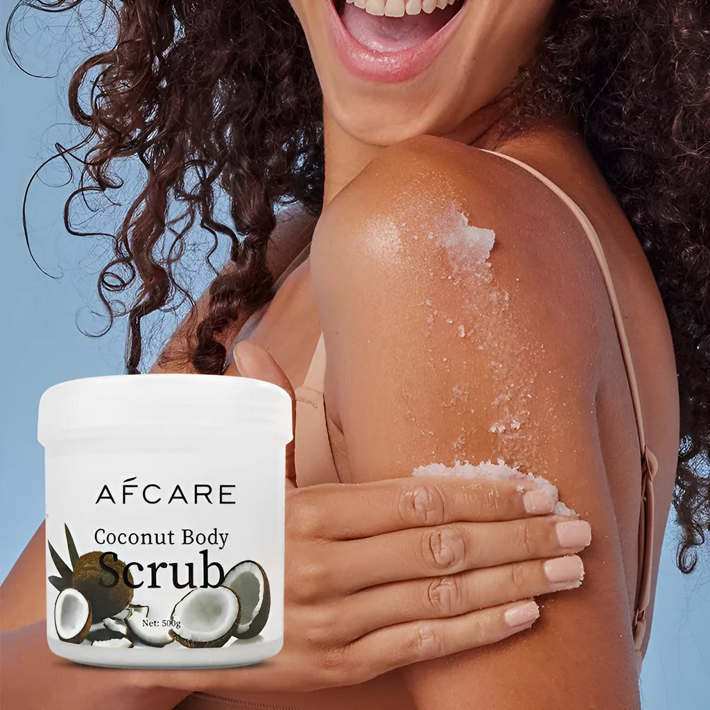 Coconut facial scrub body cream 350g jar for soft hydrated skin general skin type