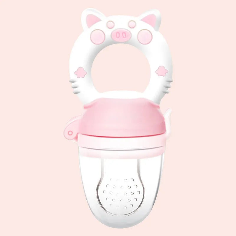 Blue, green, and pink silicone baby teethers showing single and triple mouthpiece styles