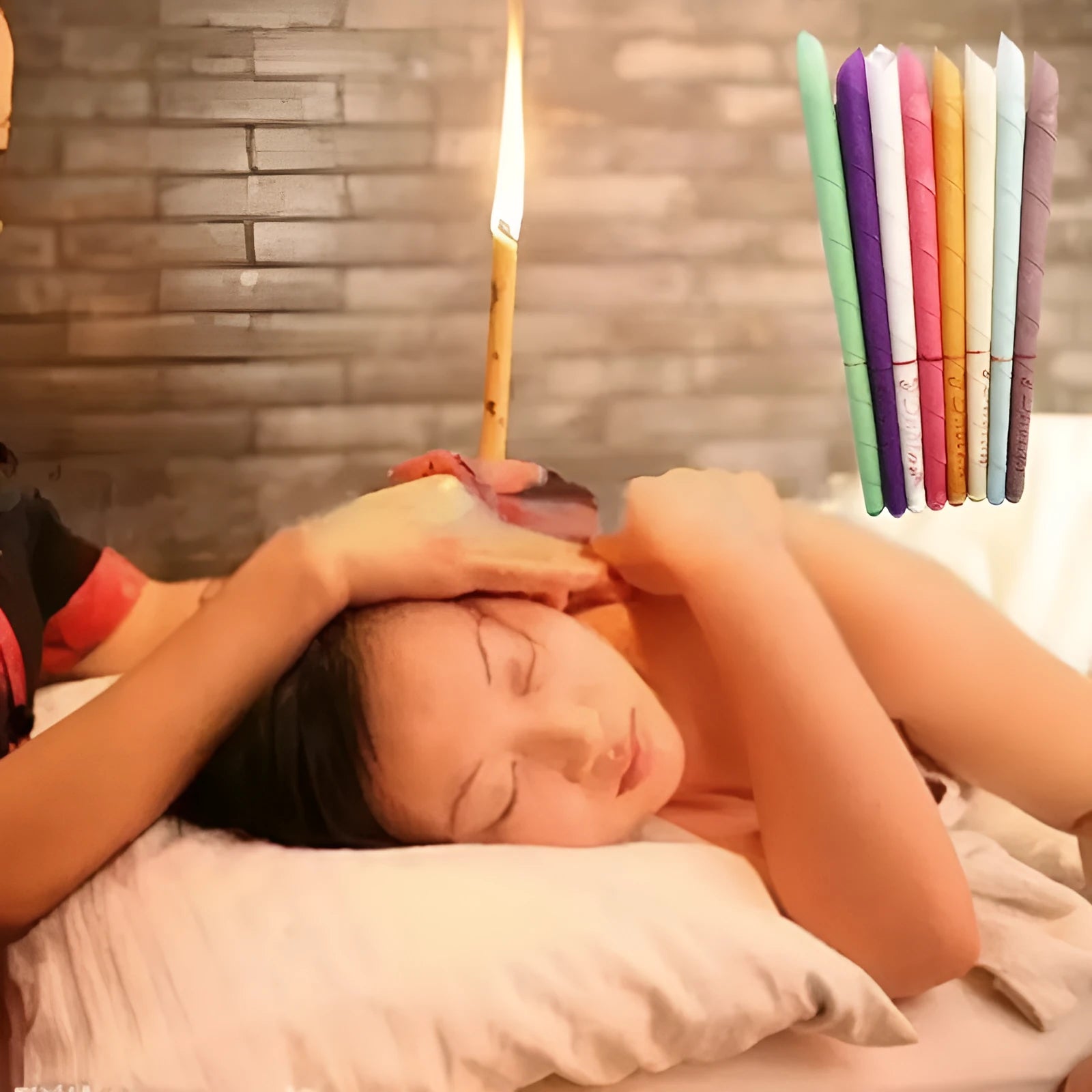 Beeswax Ear Candle Sticks for Ear Therapy Scented Aroma Ear Candles for Ear Cleanliness Lymph Circulation Skull Pressure Relief Blue Coffee Green Orange Purple Rose Red White Yellow Colour Options