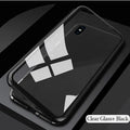 PC metal edge phone case for iPhone Samsung back cover in black transparent option
