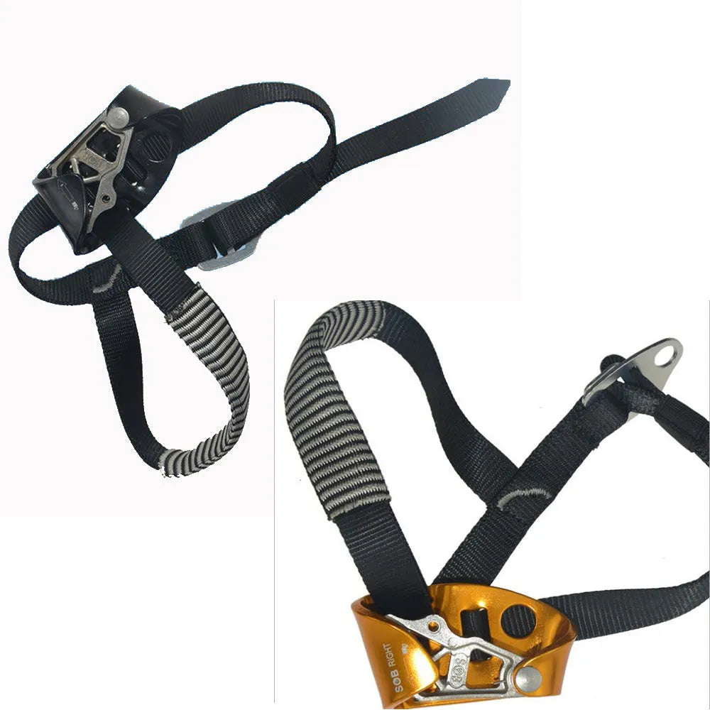 Left foot type ascender made from hot forged aluminium-magnesium alloy, length 8.5cm, width 4.7cm, for ropes 8-12mm diameter