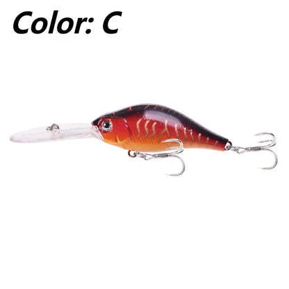 Little Fat Man deep diving long tongue board mino fishing lure, 10.5cm length