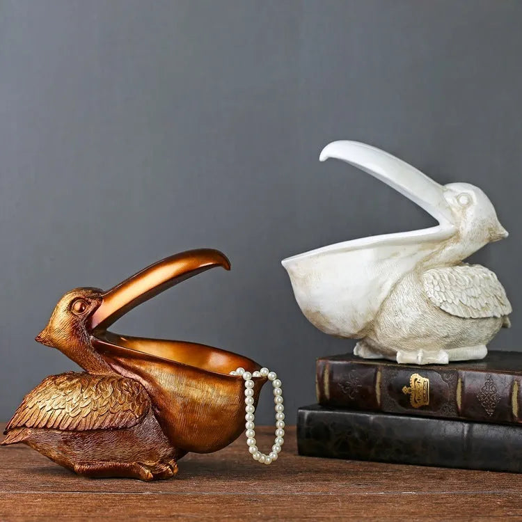 Creative European-style resin home decoration in champagne colour for key storage near door or wine cabinet