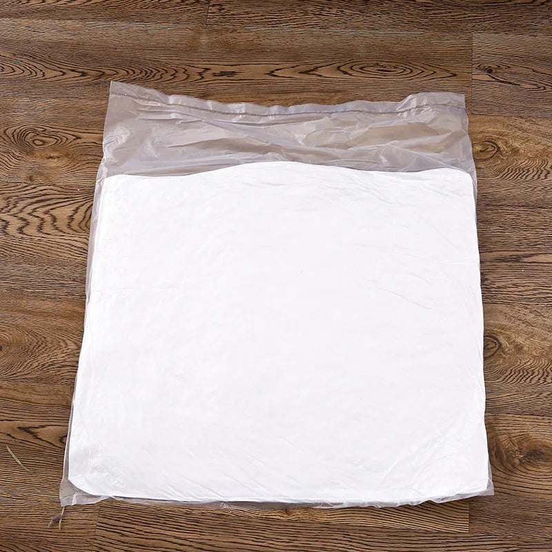 White cotton throw pillow and sofa cushion with detachable pillowcase, square sizes 35x55cm to 75x75cm