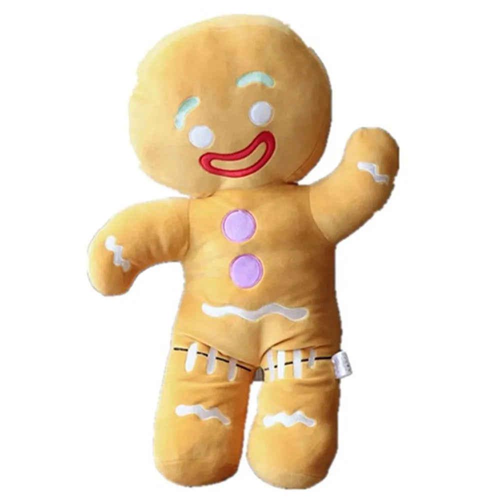 Yellow cartoon anime cookie man plush toy with PP cotton filling