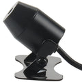 Car star ceiling light with aluminium housing, USB cable, and remote control installed in armrest box