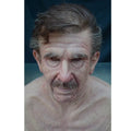 Latex old man mask with white hair and white beard for Halloween fancy dress