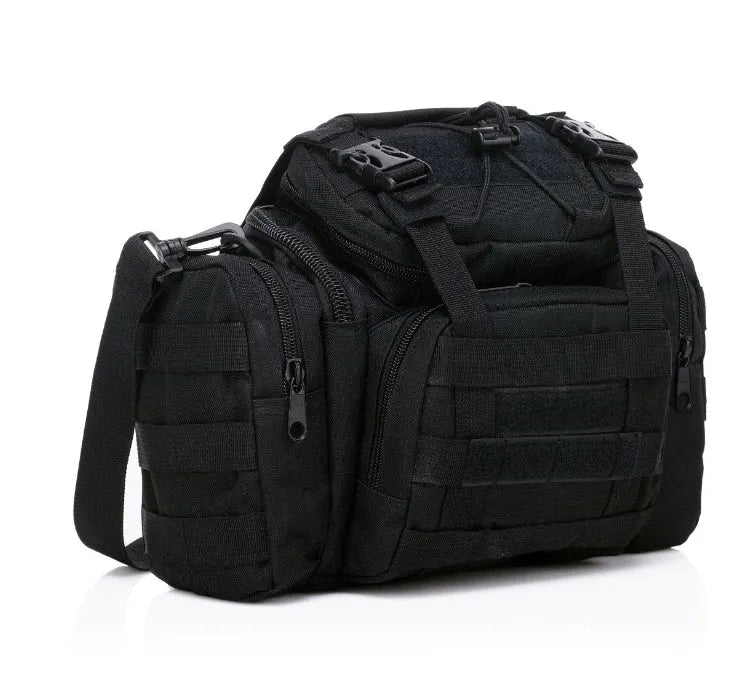 Fishing bag 600D Oxford cloth 15L multi-function in black 30x18x20 cm
