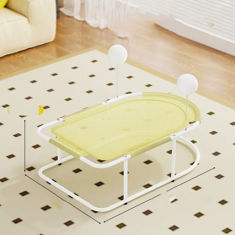Large grey fabric cat and puppy kennel with breathable summer construction