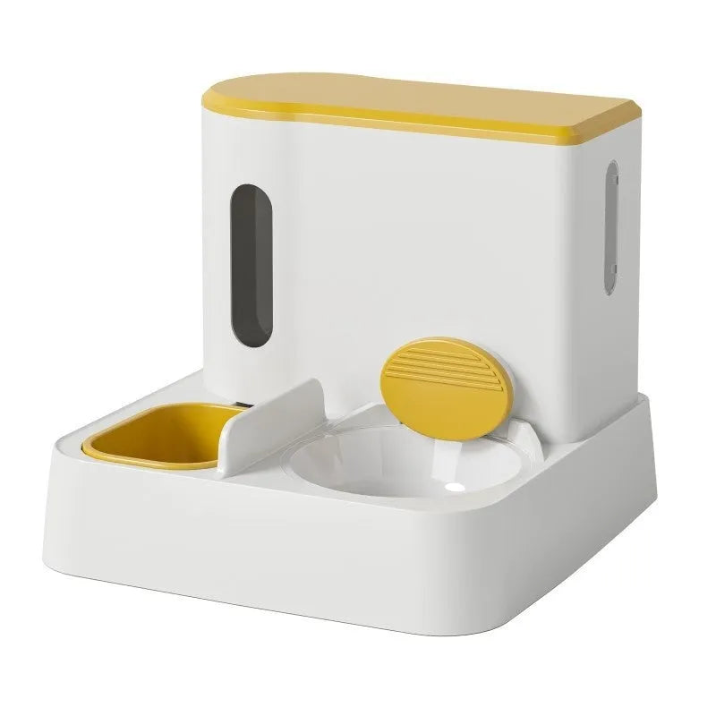 Cat automatic pet feeder with integrated water dispenser in multiple colour options
