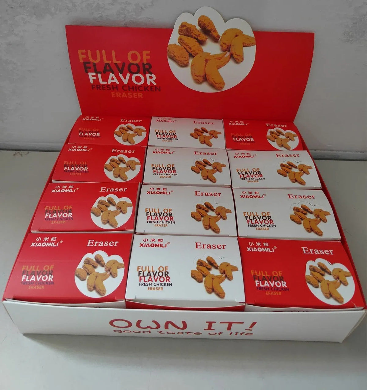 Creative simulation chicken wing drumstick eraser in roast wing colour, 4cm TPR student school supply