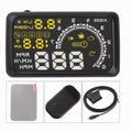 Black ABS head up display with multi-colour screen and data cable for OBD II EUOBD vehicles