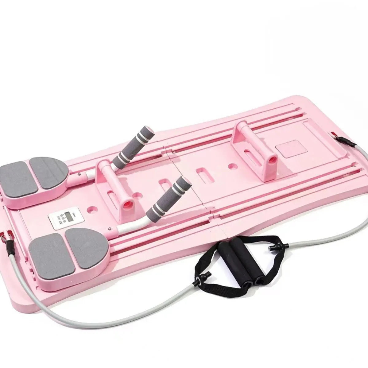 Foldable purple PP fitness board for abdominal exercises, flat support trainer belly panel