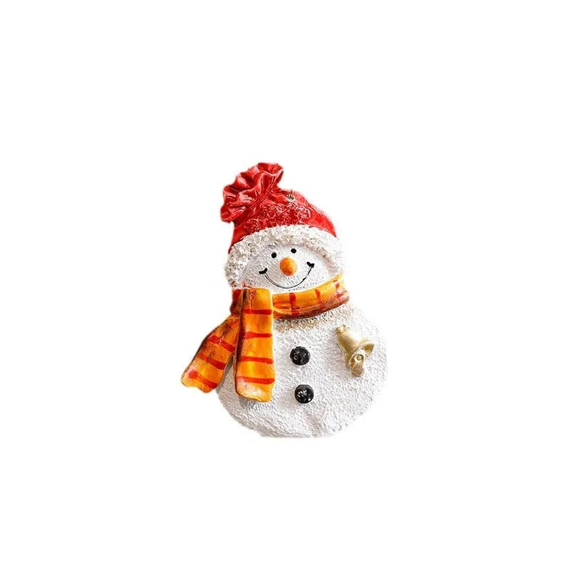 Small resin Christmas pendant ornament biscuit man figure with love motif on festive tree