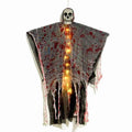 Blood-dyed luminous plastic skull hanging ghost Halloween outdoor decoration