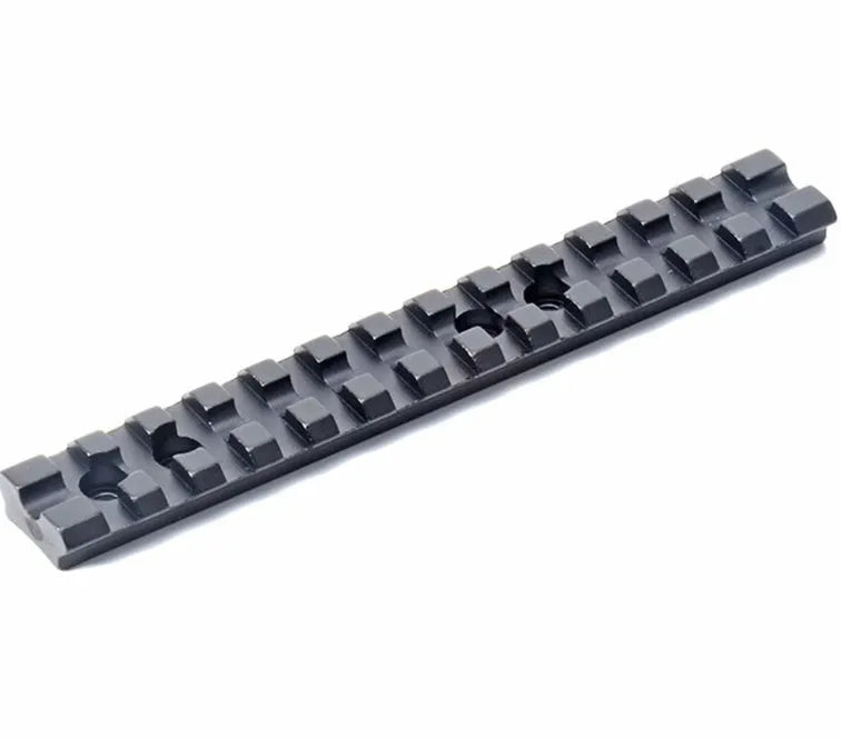 Black aluminium Picatinny rail scope mount for shotguns with screws and Allen key