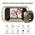 Gold 2.8 inch video doorbell with infrared night vision lens and LCD screen