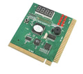Four-digit computer motherboard fault diagnosis card with PCI interface and buzzer, 8x9cm