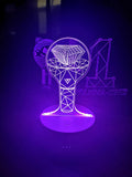 Clear acrylic display stand supporting 101 Tower Gem BTS lamp with universal voltage compatibility