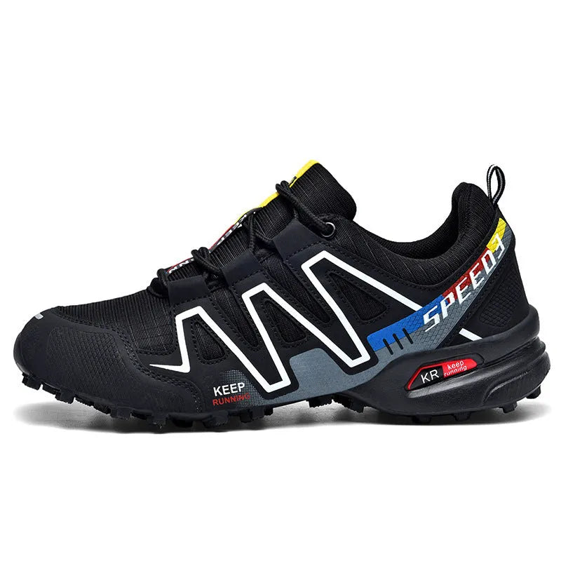 Men's grey orange synthetic leather low-top casual shoes with non-slip rubber sole.