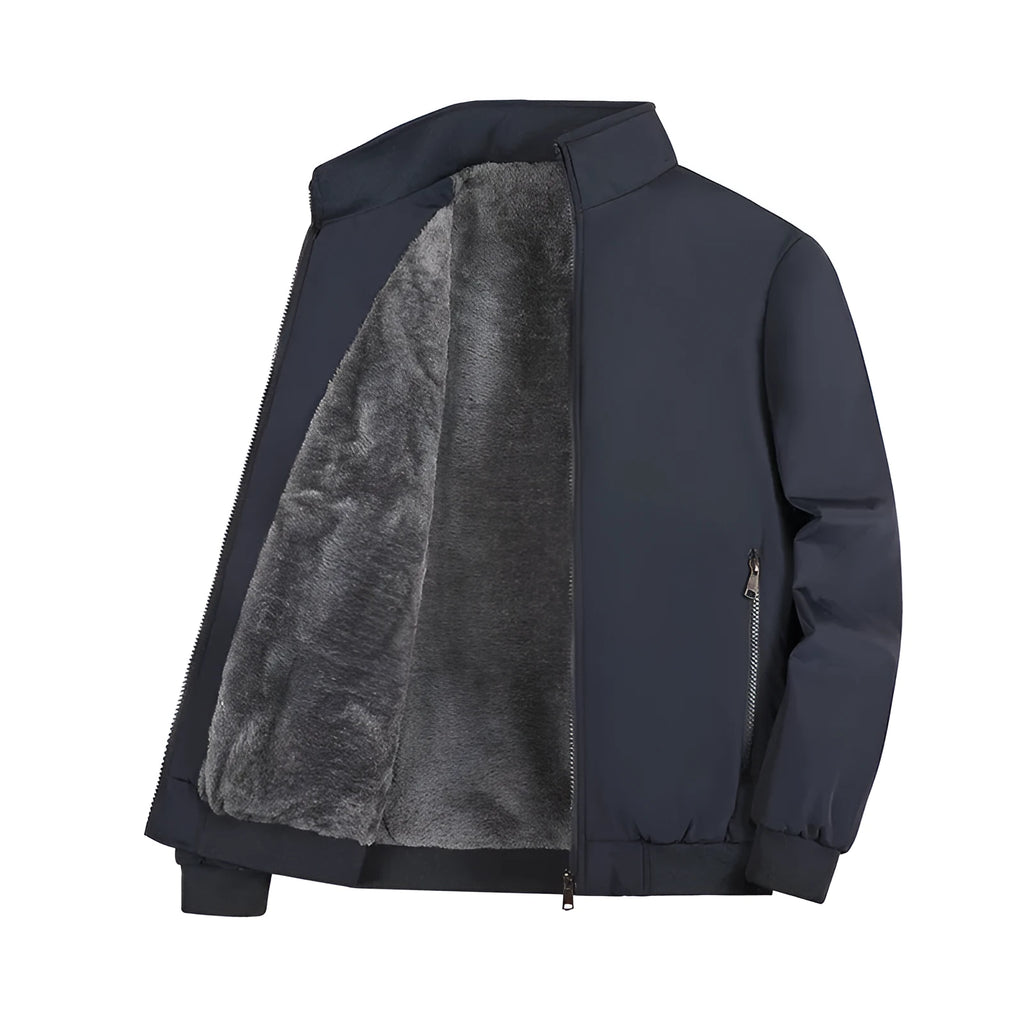 Men's winter cotton coat in black, thickening oversized design with polyester fibre filling, size M to 8XL
