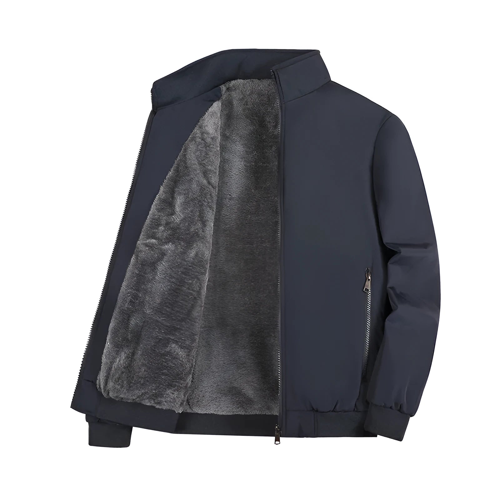 Men's winter cotton coat in black, thickening oversized design with polyester fibre filling, size M to 8XL