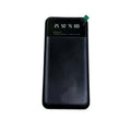 Black ultra-thin power bank showing compact design with 10000 mAh capacity and creative aesthetic