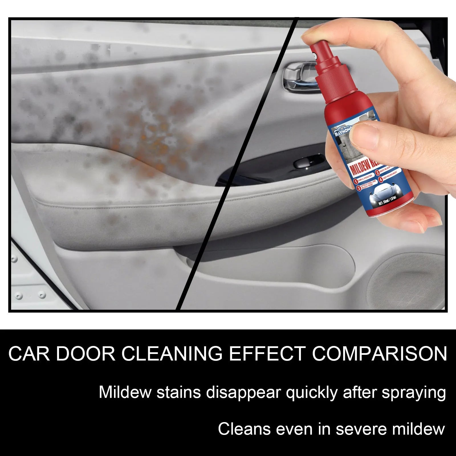 30ml boxed car interior mould removal spray with anti-mold agent for automotive cleaning