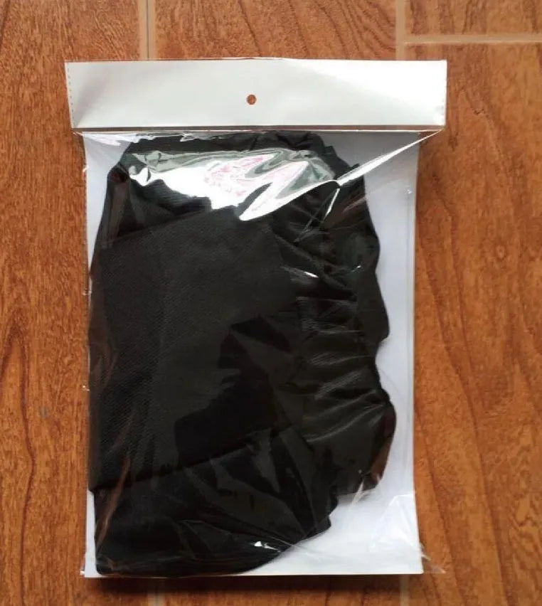 Black polyester mesh car sunshade side curtain placed on rear window, size L 75x45cm