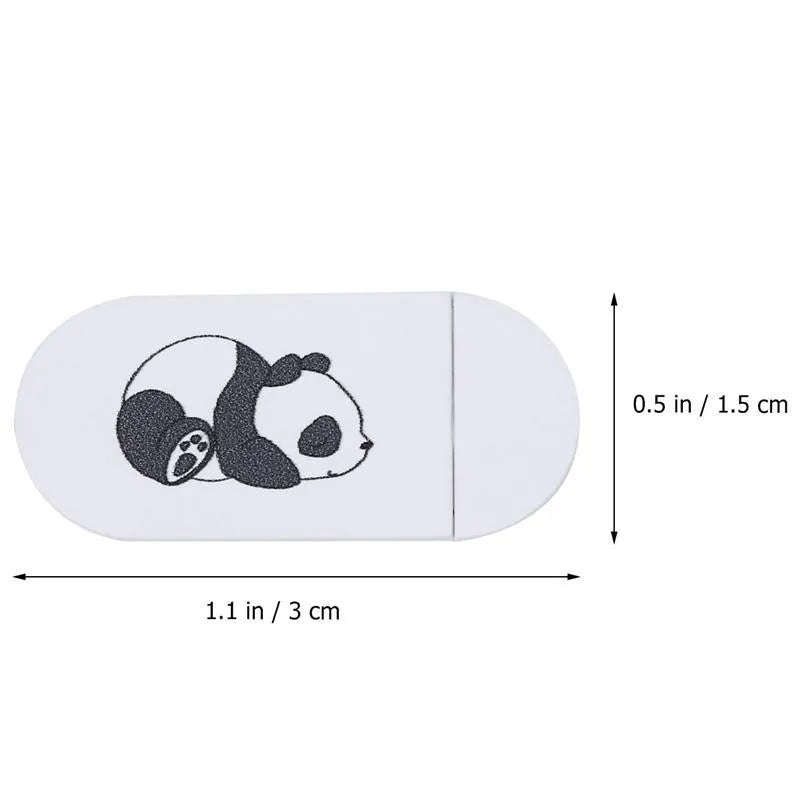 Three white plastic sliding webcam privacy covers for laptop, tablet and smartphone cameras, each 3x1.5x0.1cm.