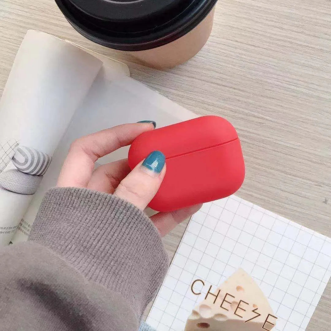 AirPods Pro plastic protective case showing multiple colour options