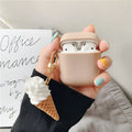 Cylinder Ice Cream brand silicone protector case for Apple AirPods 2 wireless earbuds.