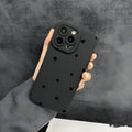Black TPU phone case with love design compatible with iPhone 11 12 13 14 15 16 series