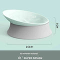 Cat protective cervical spine drinking bowl in white ceramic, 16.3cm diameter, raised design for natural feeding posture