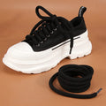 10mm round woven shoelaces for bread shoes in white, beige and black colours