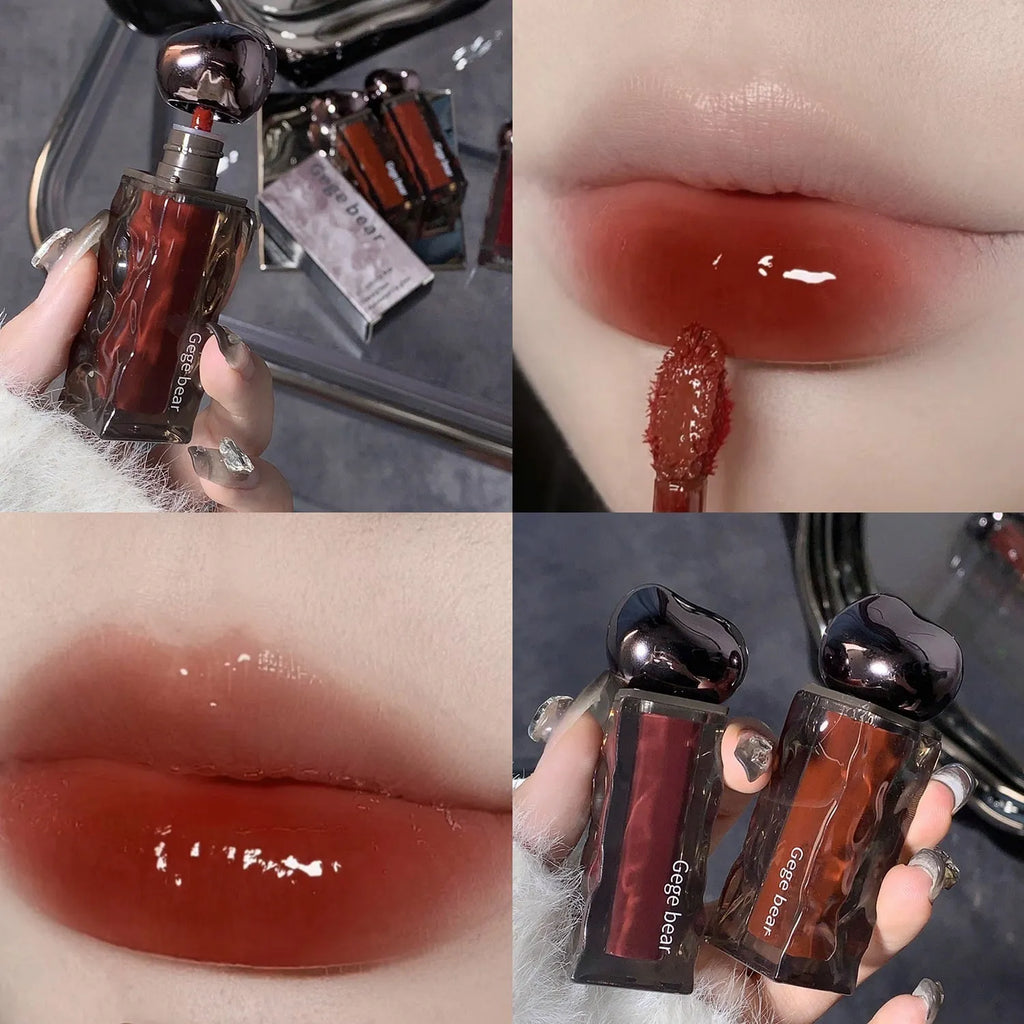 Glacier Lava Lip Lacquer tube showing water light mirror finish in one of seven colour options 01-07