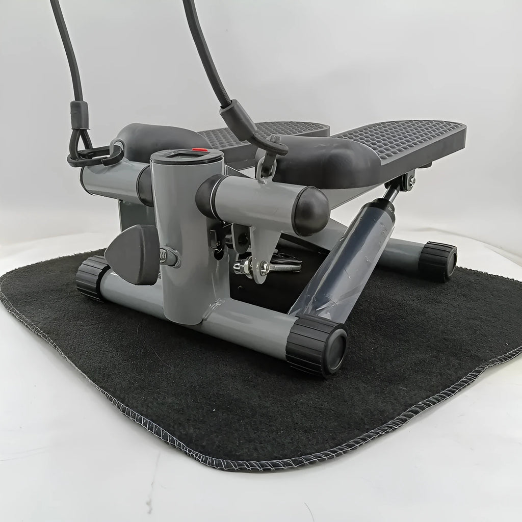 Silver grey hydraulic pedal exercise machine for waist slimming and home fitness