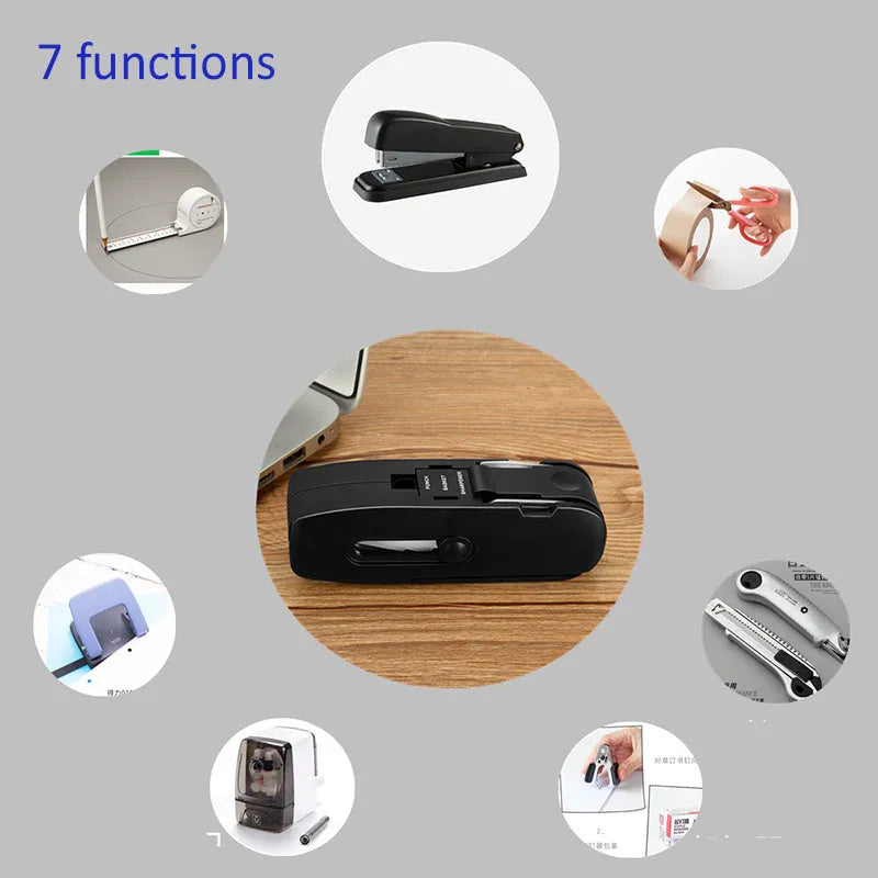 KOONSLED black multifunctional mini stapler and staple remover, 113 x 38 x 33mm, 5mm binding thickness
