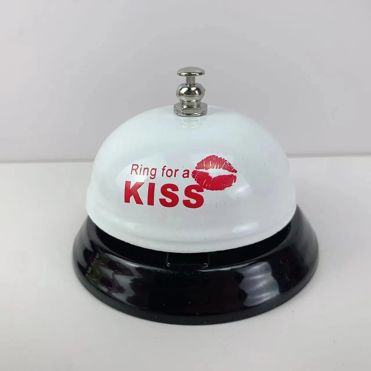 Iron handheld bell in selected colour for classroom games or restaurant service.